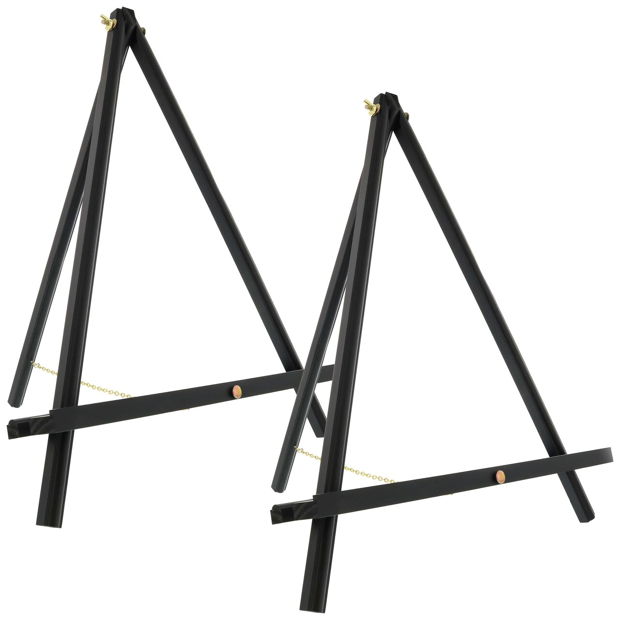 20" Black Wood Tabletop Easel (2 Pack) - Adjustable A-Frame Canvas Stand for Painting Party & Signs - Table Top Easel for Painting, Canvas Holder, Crafts, Photos, Pictures